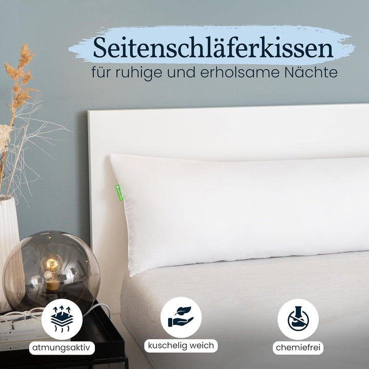 Hochwertiges Seitenschläferkissen - Langes Kissen für Seitenschläfer - Body Pillow - Körperkissen fü