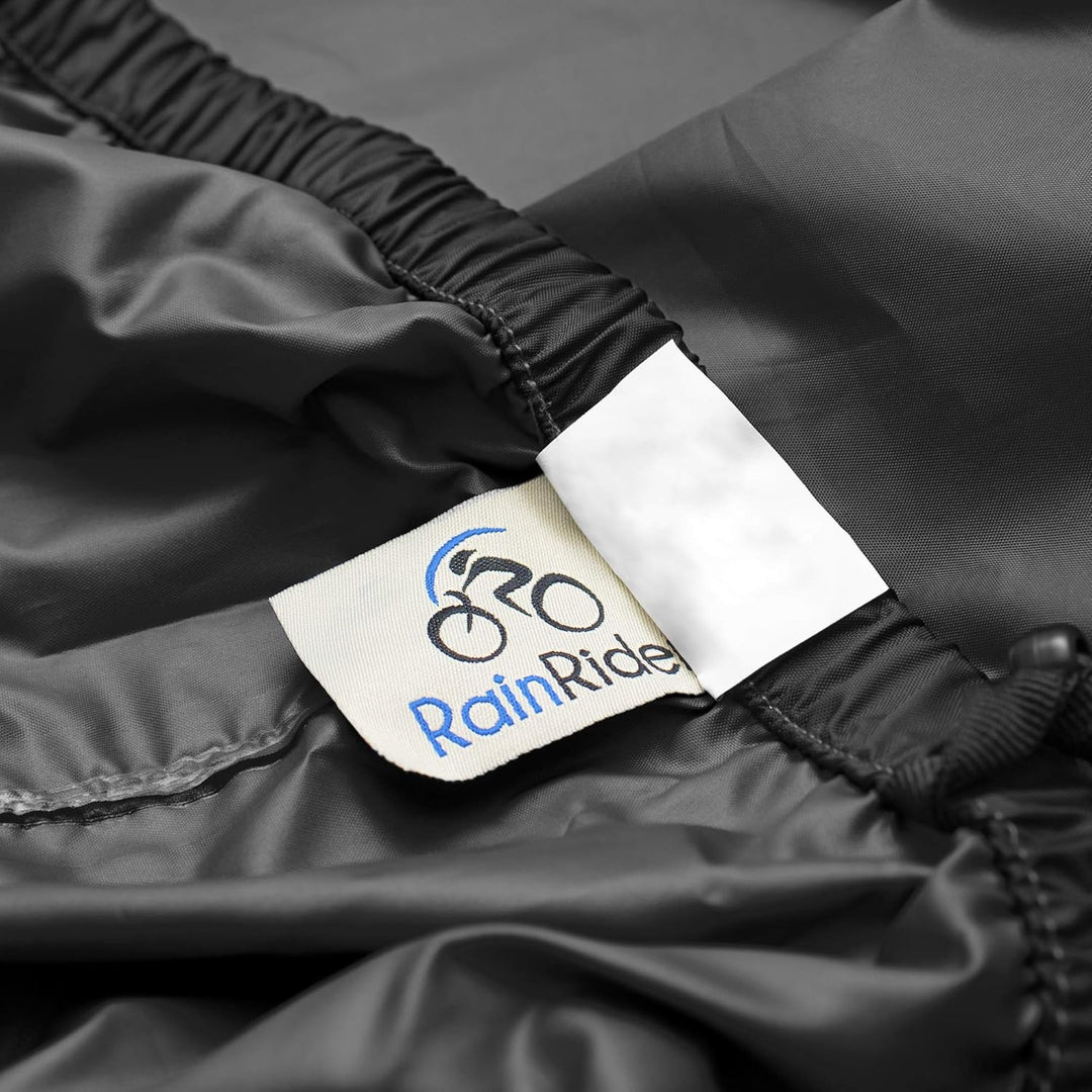 RainRider Regenhose für Damen/Herren (schwarz) wasserdicht inkl. einfaltbare Schuhüberzieher, Regenf