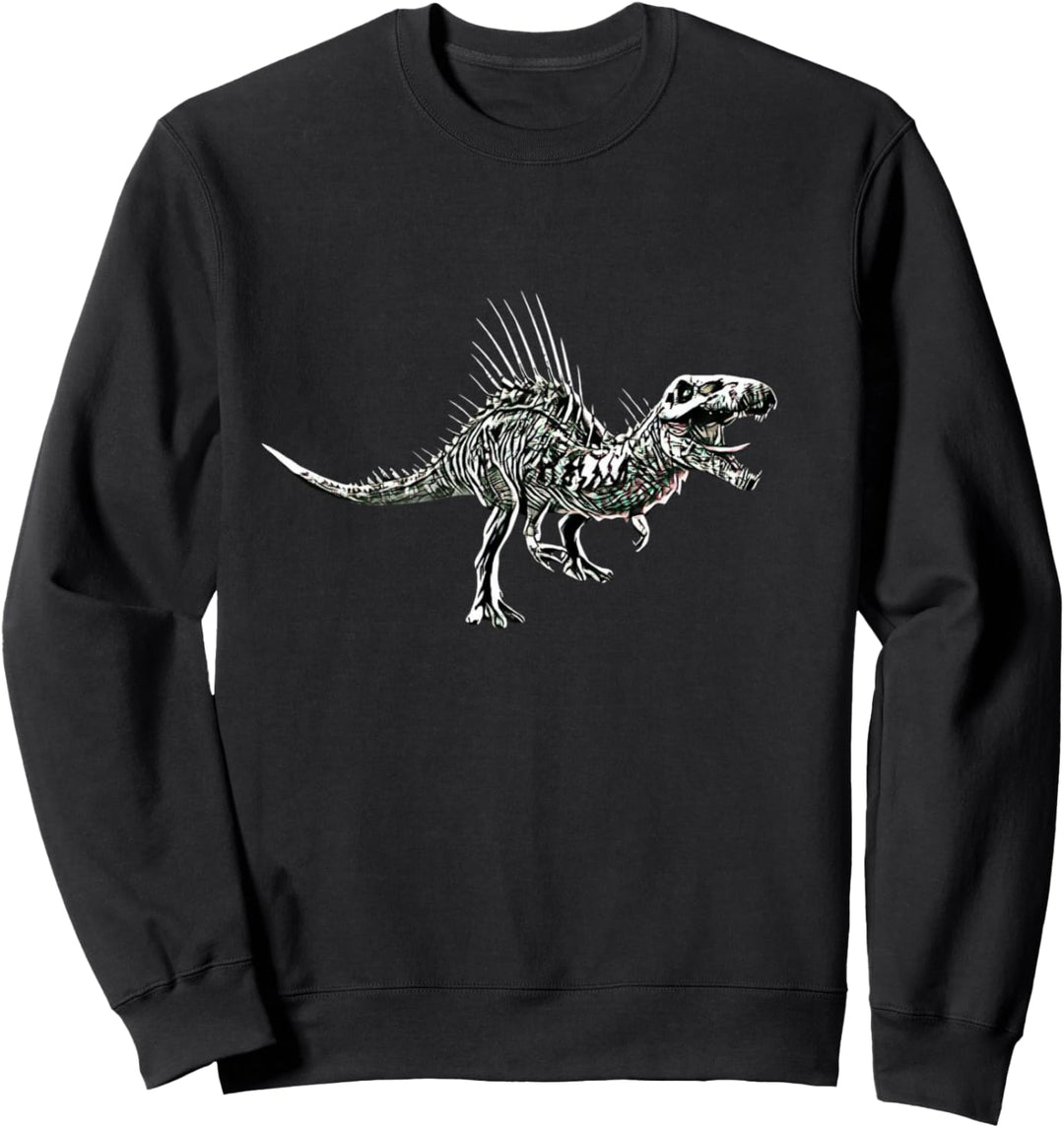 Spinosaurus Dinosaurier Motiv Saurier Urzeit Zähne Dino Sweatshirt