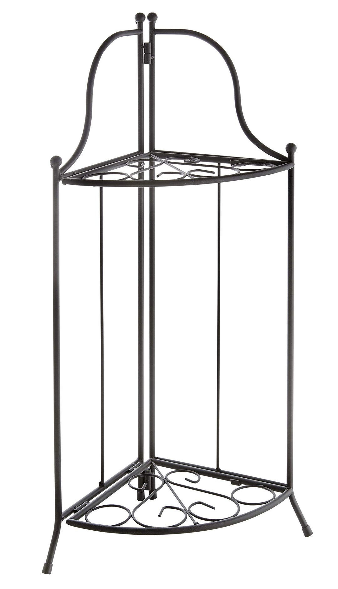 Blumenregal Metall, perfekt für Balkone, Garten, Wohnbereich, 2-stöckig, Gartenregal 65cm hoch (schw