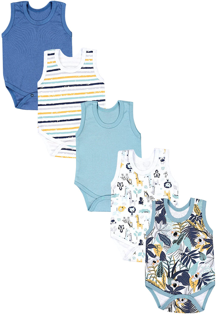 TupTam Baby Jungen Achselbody in Unifarben 5er Pack 86 Farbenmix 10, 86 Farbenmix 10