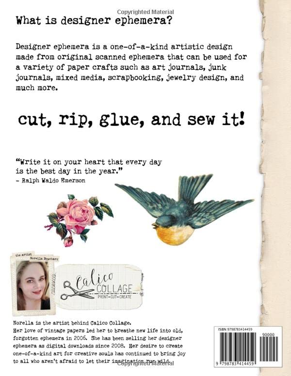 Cut & Create One Fine Day Designer Ephemera for Junk Journals: Designer Ephemera for Junk Journals,