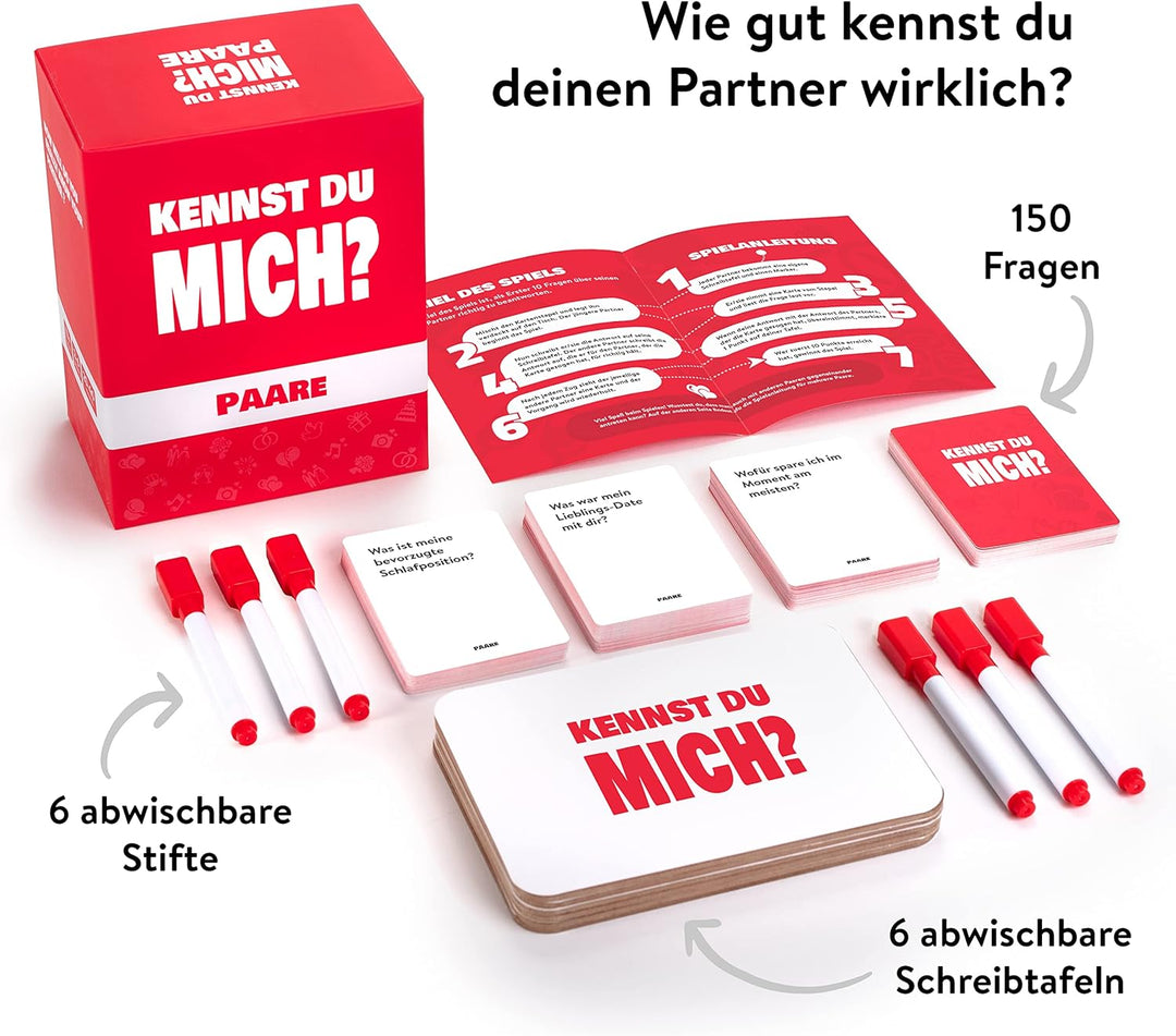 The World Game Wie gut kennst du deinen Partner? – Deutsch – Kartenspiel für Paare mit 150 Fragen, i