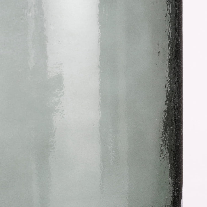 Mica decorations Guan Flasche/Vase, Glas, grau, H. 40 cm D. 15 cm H. 40 cm D. 15 cm Grau, H. 40 cm D
