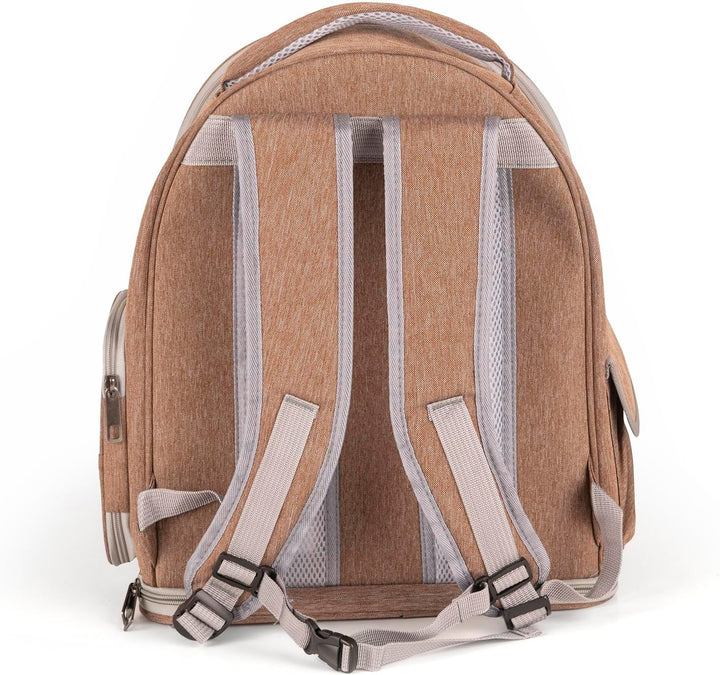 Haustier Rucksäcke Tragetasche Katzenrucksack Hunderucksack Für Reisen, Braun 42 × 34 × 27 cm Braun,