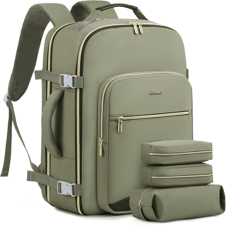 LOVEVOOK Handgepäck Rucksack Flugzeug, 40L Gross Reiserucksack Damen Kofferrucksack, Wasserdicht Rei