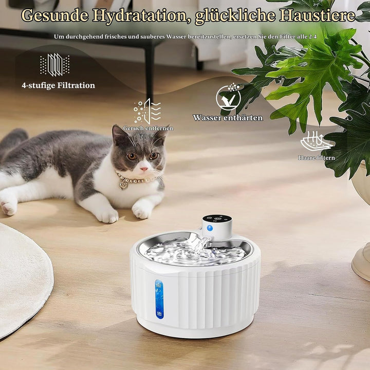 Teokantz 12 Stück Filter Katzenbrunnen + 12 Schaumstofffilters Kompatibel mit TOPPLEE ‎W04SP (Modell
