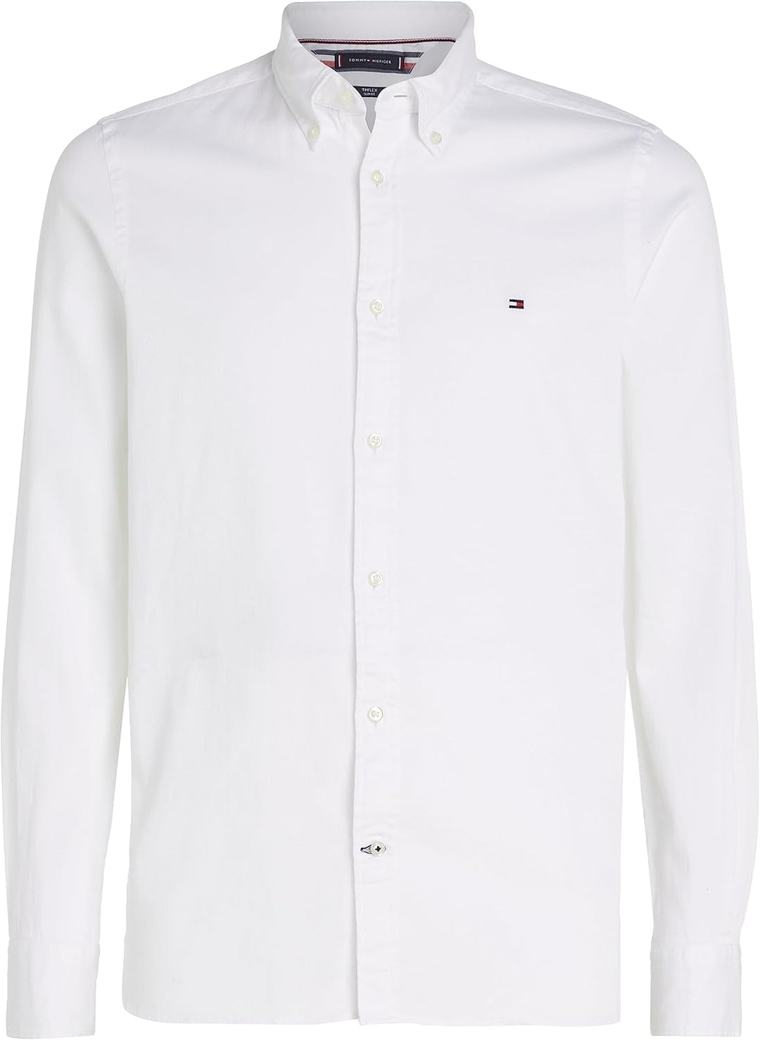 Tommy Hilfiger Herren Hemd Core Flex Dobby Langarm M Weiss (White), M Weiss (White)