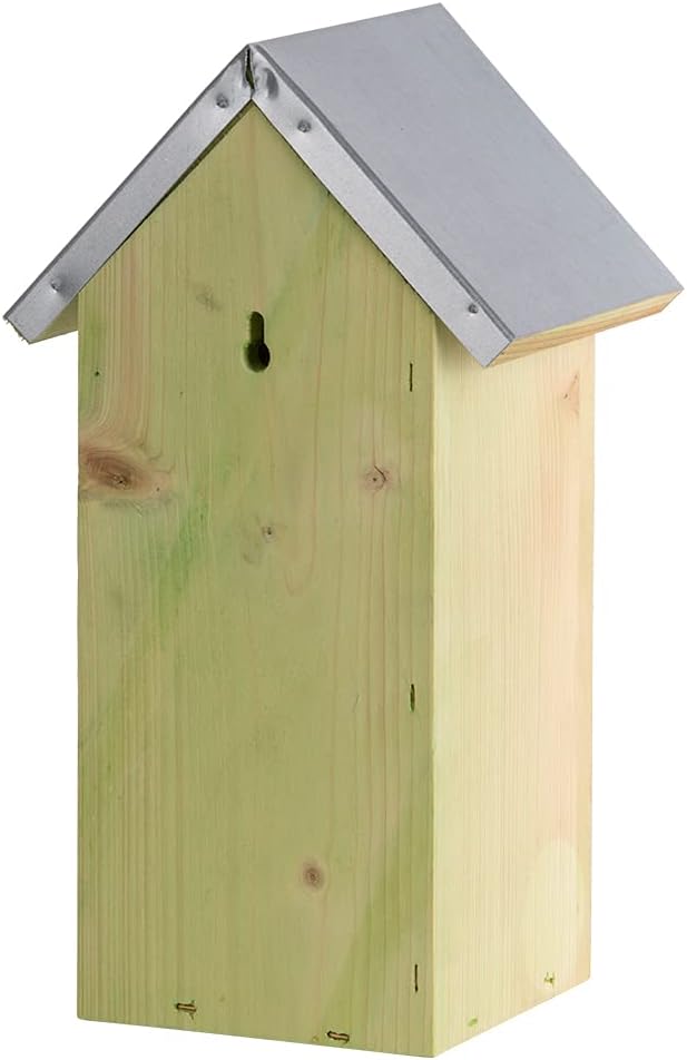 Esschert Design Schmetterlingshaus, Nistkasten aus Holz mit Blechdach, ca. 19 cm x 15 cm x 33 cm bra