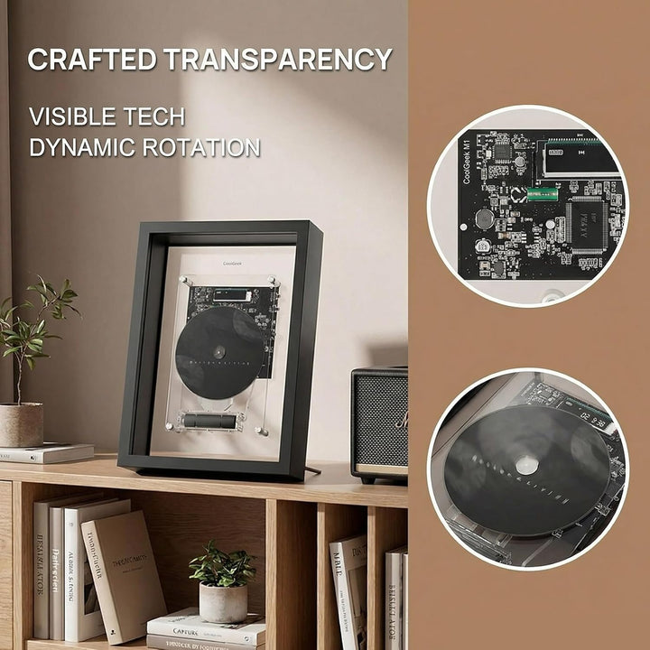 Musikrahmen-CD-Player, Wandmontage, dekorativer Bilderrahmen, mit Fernbedienung/5,0 Bluetooth/3,5 mm