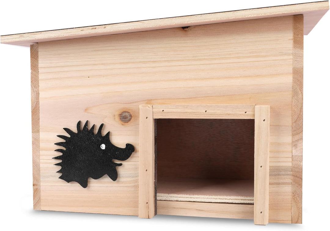 Tool&Tree - Igelhaus aus robustem Holz mit Labyrintheingang und Boden – 32cm x 26cm x 20,5cm – Wette