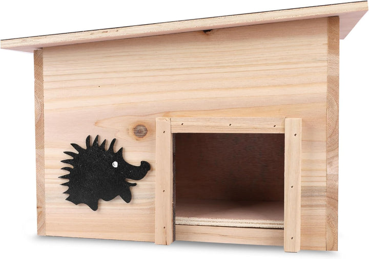 Tool&Tree - Igelhaus aus robustem Holz mit Labyrintheingang und Boden – 32cm x 26cm x 20,5cm – Wette
