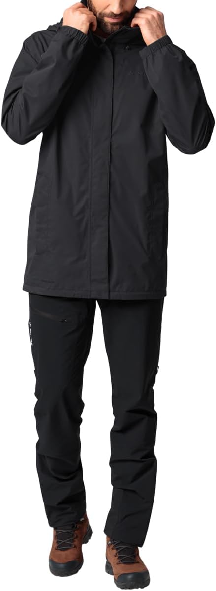 VAUDE Men's Escape Parka - Regenjacke Herren, Wasserdichter Regen-Parka aus recyceltem Polyester, 2-