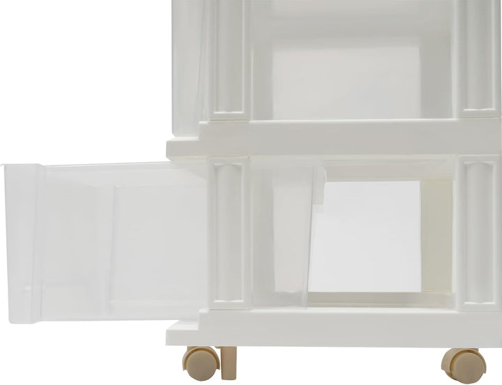 Schubladenbox aus Kunststoff mit 5 Schubladen und Rollen Rollcontainer Bürocontainer rollbar für Sch
