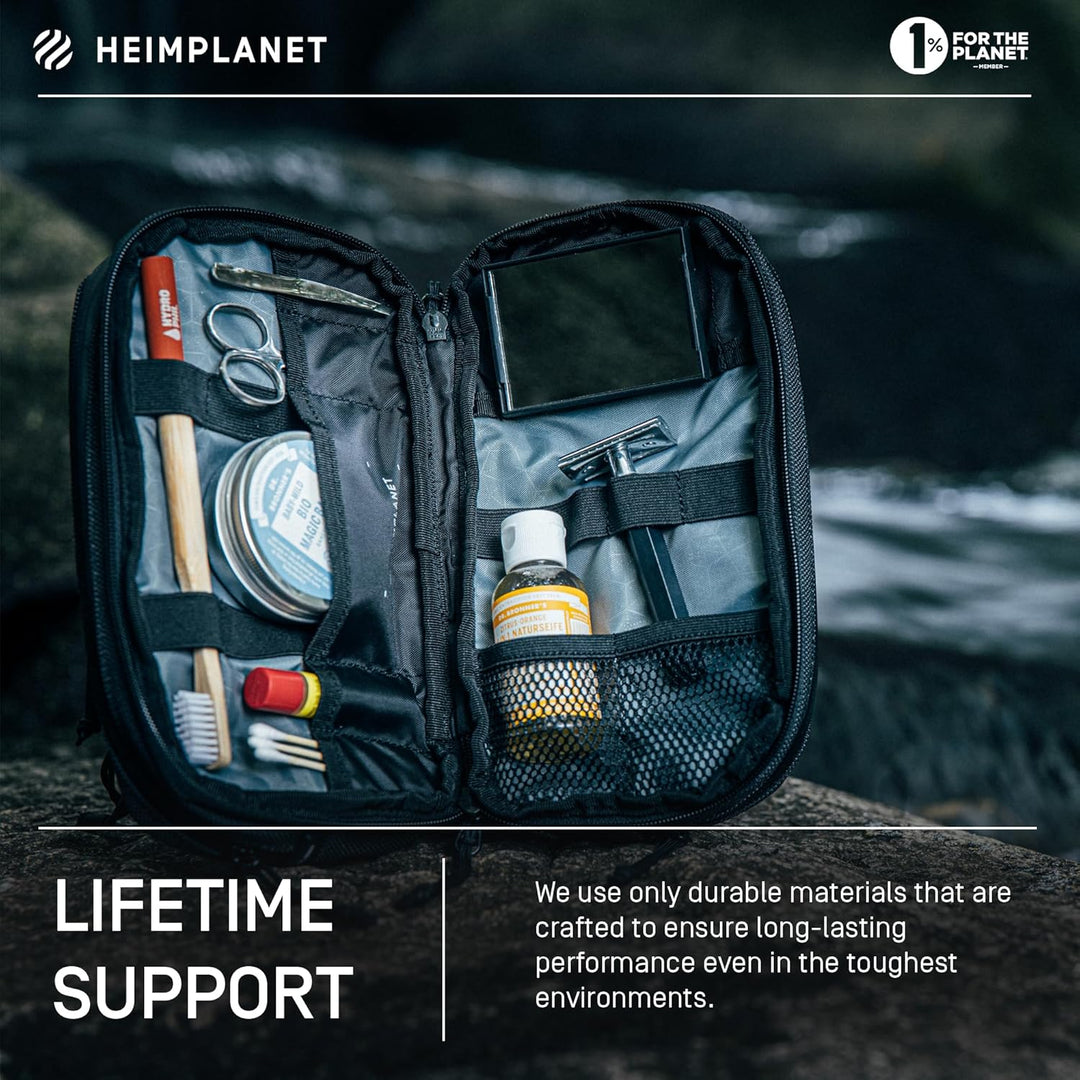 HEIMPLANET Original | HPT Carry Essentials - DOPP KIT Kulturtasche | Wasserfester Kulturbeutel aus r
