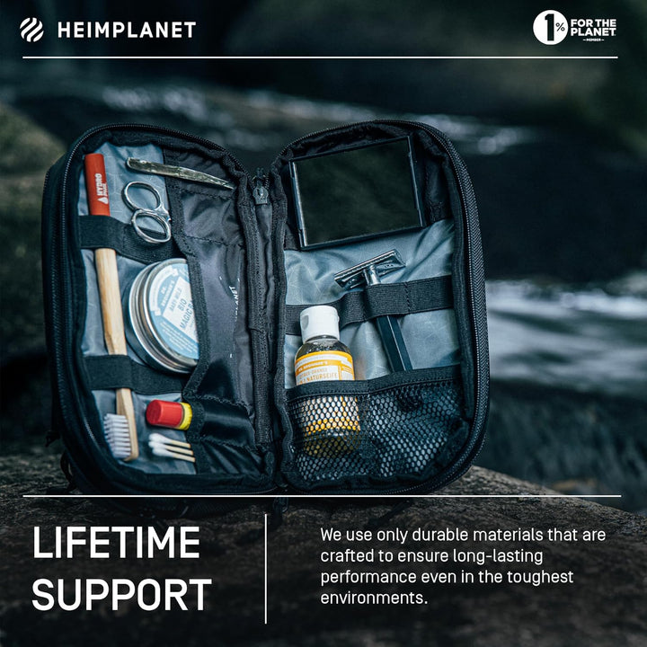 HEIMPLANET Original | HPT Carry Essentials - DOPP KIT Kulturtasche | Wasserfester Kulturbeutel aus r