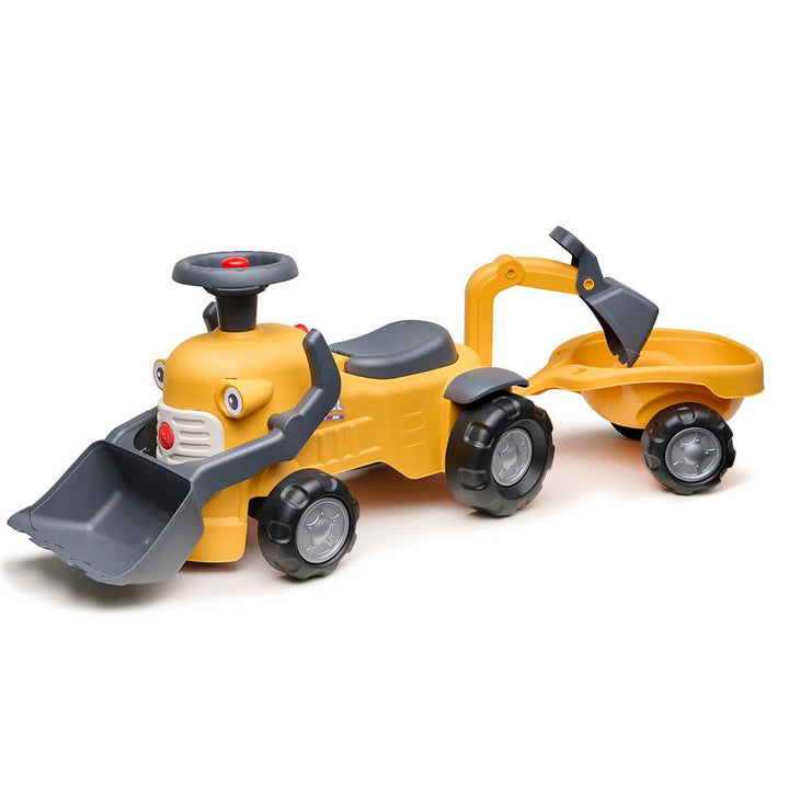 FALK - Traktor-Traktor, Marcel, Frontbagger, ab 12 Monaten, 90% recycelter Kunststoff, Bagger & Anhä