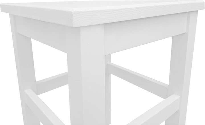 Erst-Holz Holzhocker Massivholzsitz ohne Lehne in Kiefer massiv Natur oder weiss V-90.71-41, Holzart