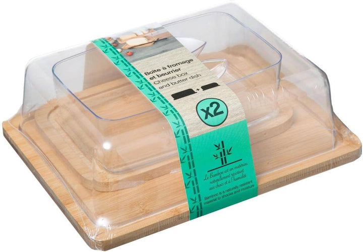 5five - käse- und butterdose bambus cm Natürliche, cm Natürliche