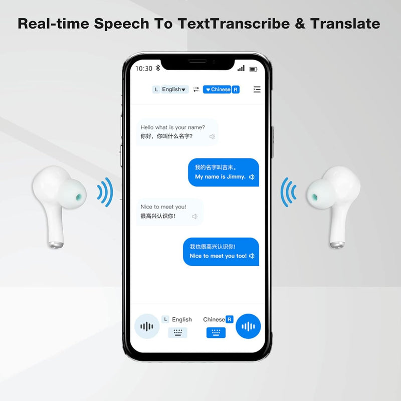 Annadue Sprachübersetzergerät, Übersetzer-Ohrhörer Bluetooth 5.2 Unterstützt 84 Sprachen 5 Modi Nois