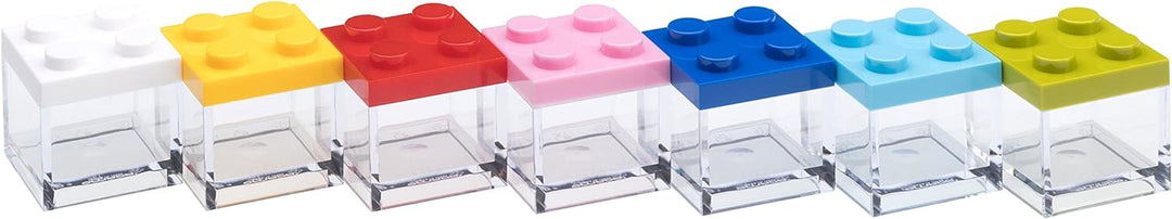 OOmada Design Bonbonierre aus Plastik mit Deckel, 48 Stücke, quadrat und 5X5X5 cm, ideal als Geschen