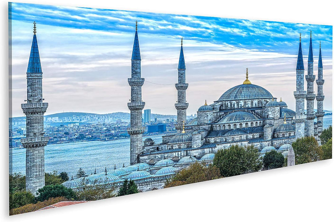 islandburner Bild auf Leinwand Blaue Moschee Sultanahmet Camii Istanbul Türkei Bilder Wandbilder Pos