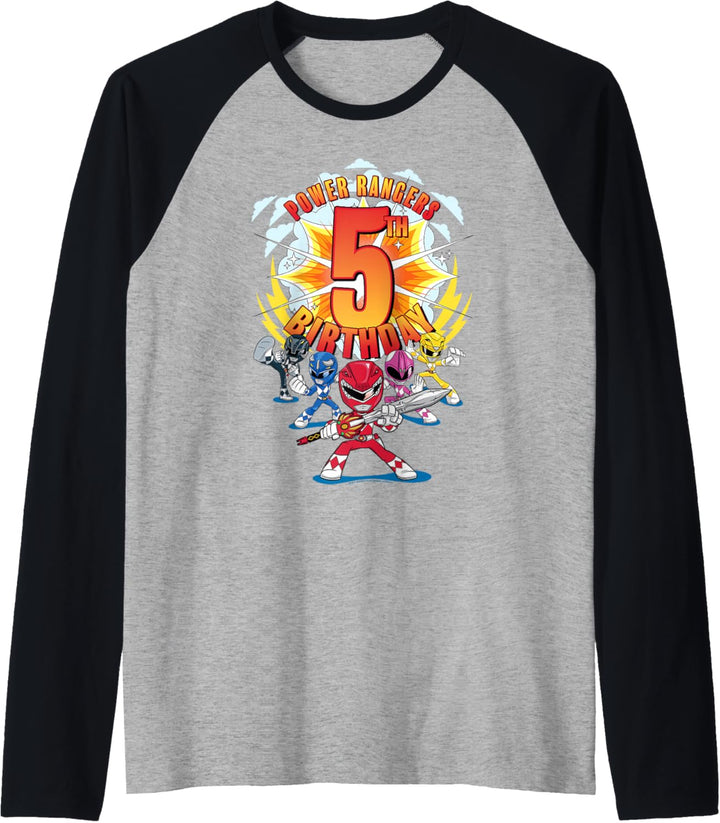 Power Rangers Awesome 5th Birthday Mini Action Shot Raglan