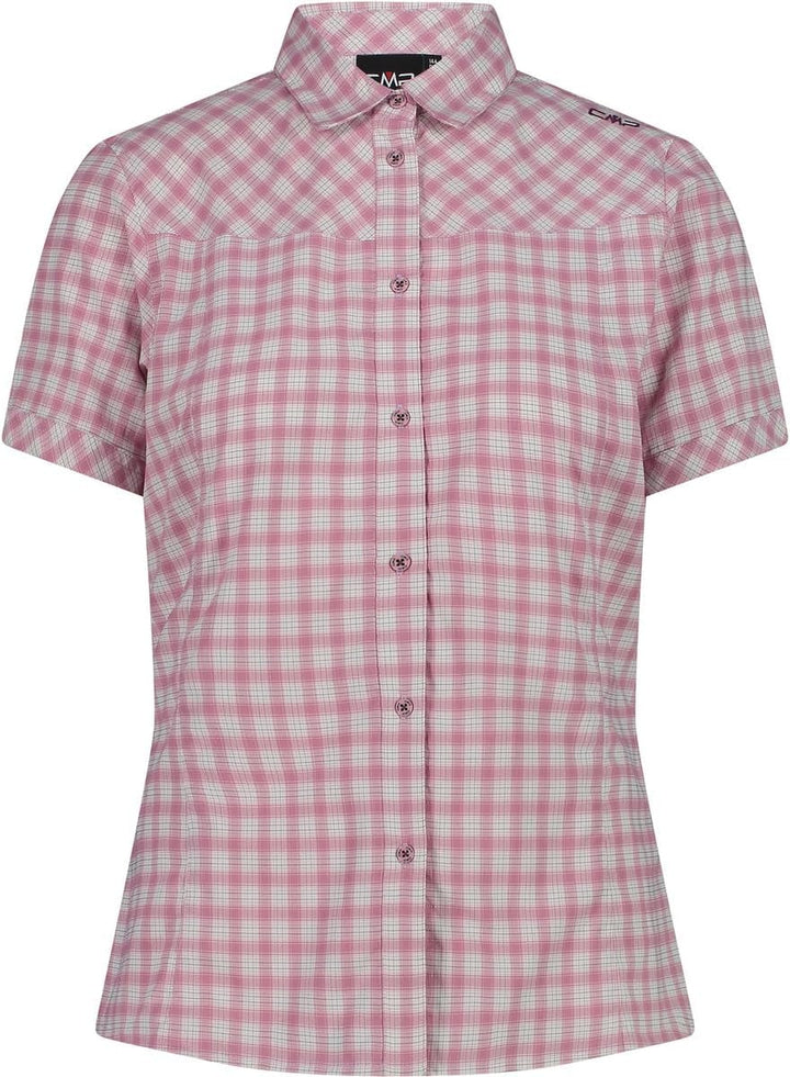 CMP Damen Damen-Stretch-Kurzarmshirt Shirt, Weiss-blush-anthrazit