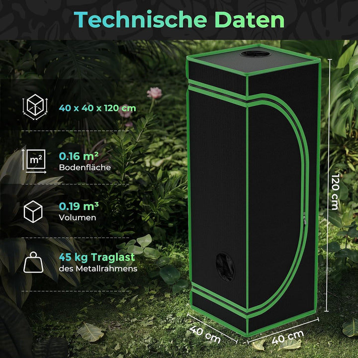 Kingpower Grow Box Grow Zelt für Pflanzen Growbox Gewächshaus Garten Anzucht Gemüse Kräuter Schrank