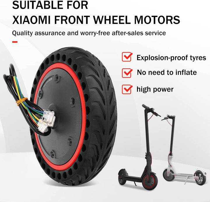 Yungeln Scooter Motor mit Vollgummireifen 36V 350W Motor kompatibel für Xiaomi 1S M365 Pro, Pro 2 El