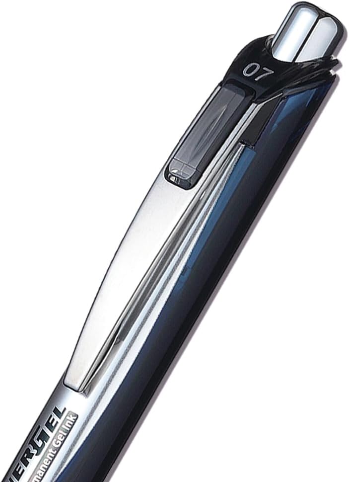 Pentel BLP77-CX EnerGel Xm Dokument mit Druckmechanik Wasserfeste, 12 Stück, blau 12 blau, 12 blau