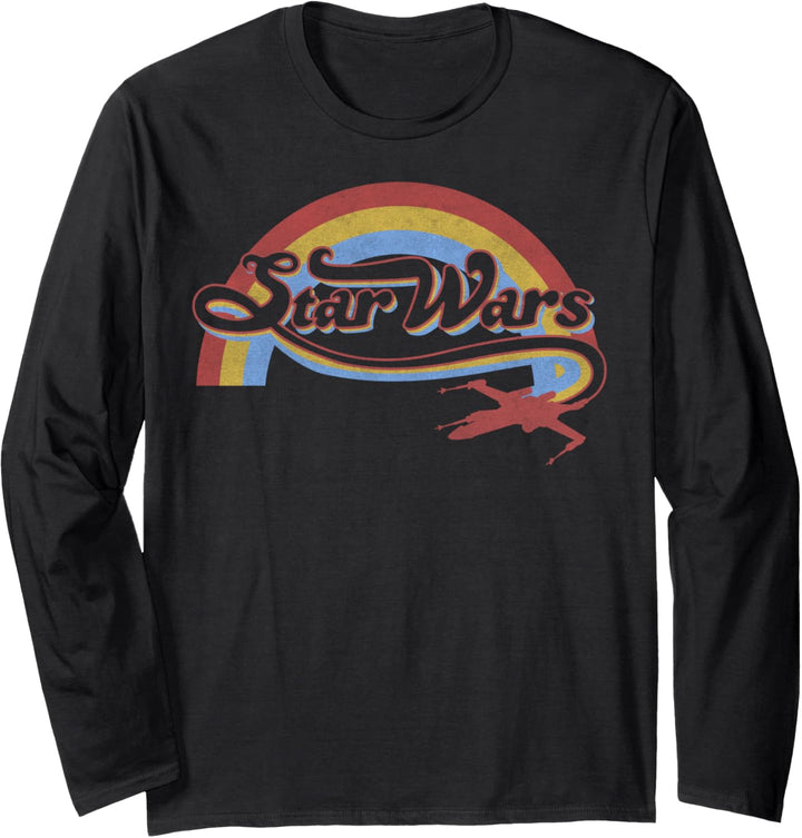 Star Wars Rainbow Retro Logo Langarmshirt