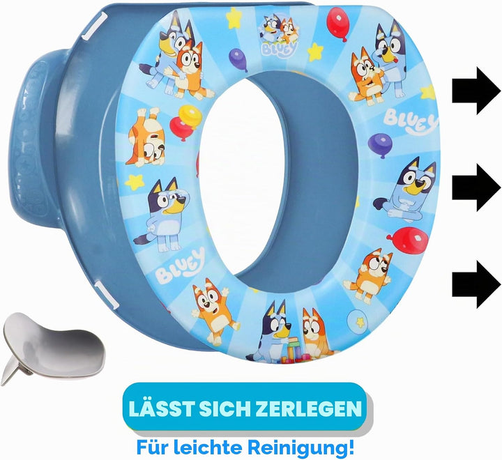Bluey Weicher Töpfchensitz – Töpfchentraining Toilettensitz, weiches Kissen, Baby Töpfchentraining,