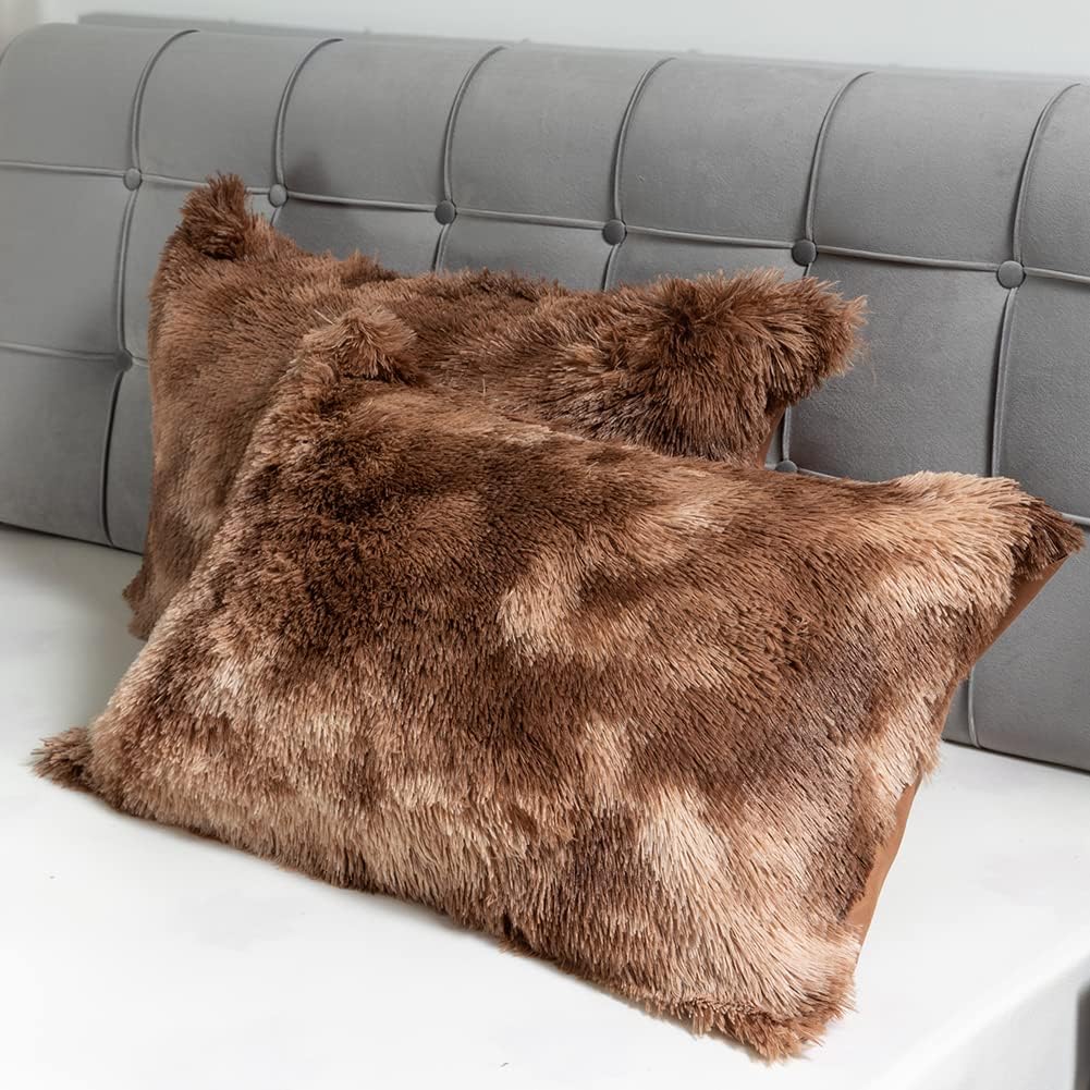 Michorinee Plüsch Bettwäsche 135x200 4teilig Winter Flauschig Warme Bettbezug Fleece Flausch Langhaa