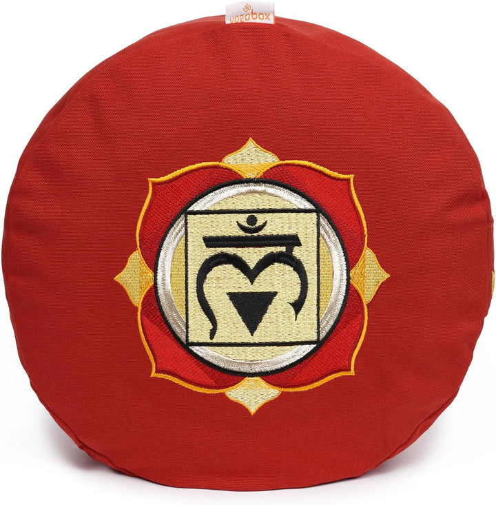 Yogabox Meditationskissen Glückssitz® Chakra, rot, Rot