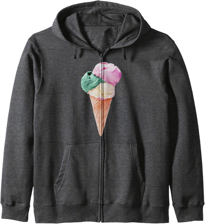 Ice Cream Cone Triple Scoop Pastel Summer Kapuzenjacke