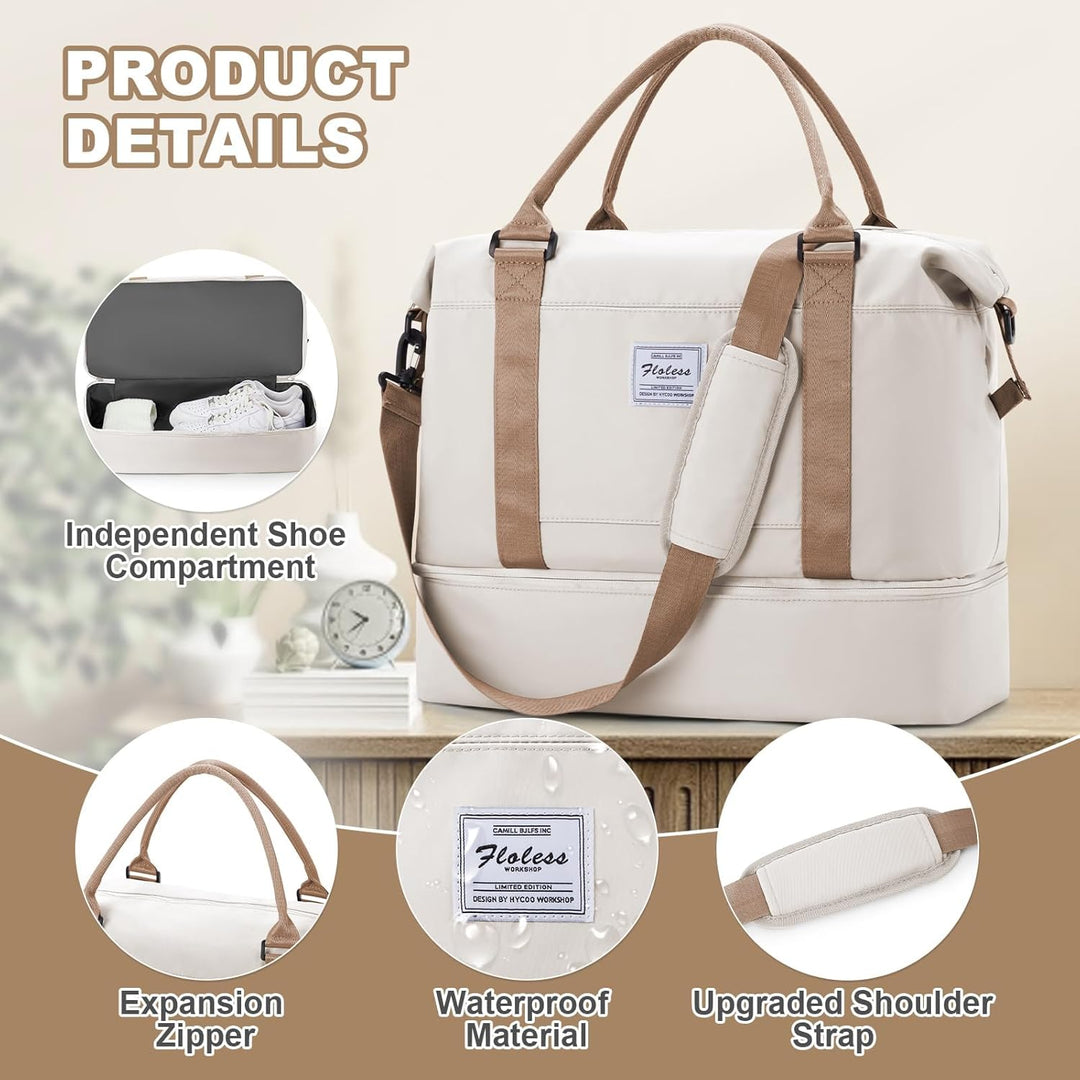 WEPLAN Reisetasche Damen Handgepäck Tasche Easyjet 45x36x20 für Flugzeug Tasche Weekender Damen Trav