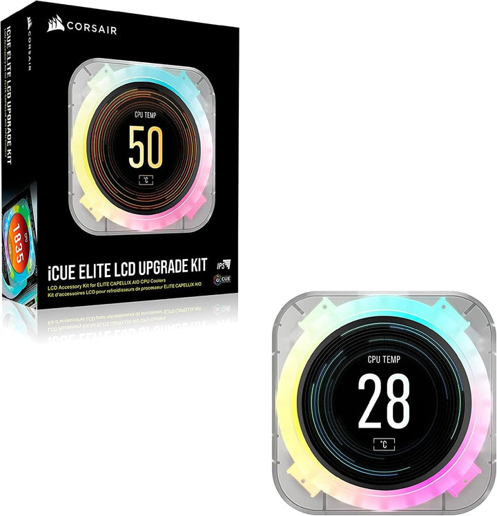 Corsair iCUE Elite CPU-Kühler LCD-Display Upgrade-Kit - IPS-LCD-Bildschirm mit anpassbarer Anzeige,