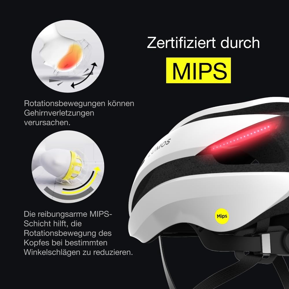 Lumos Ultra Smart-Helm | Fahrradhelm | Vorder- und Rücklicht (LED) | Blinker | Bremslichter | Blueto