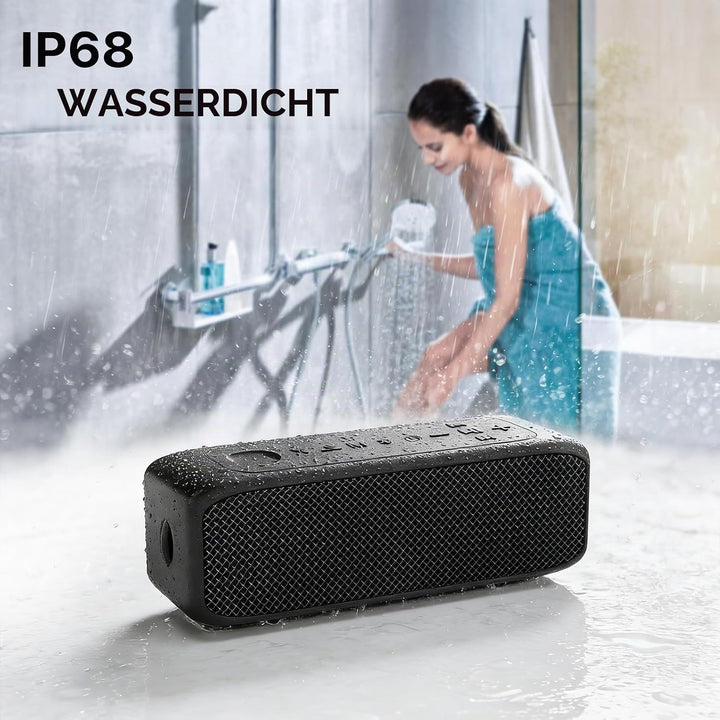 NOBIS 20W Tragbarer Lautsprecher Bluetooth, IP68 Wasserdicht, Bis Zu 24H Wiedergabezeit, TWS-Pairing