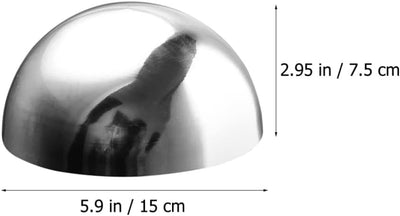 Cabilock 6 Stücke Edelstahl Kugel Gartenkugel Dekokugel Spiegelpoliert Hohlkugel Halbkugel Schwimmku