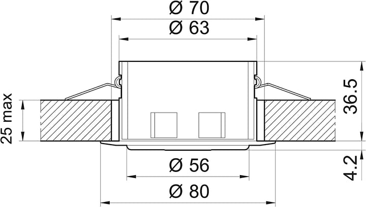 Finder Serie 18 – Detektor Bewegungsmelder für Einbaustrahler Deckenleuchte Innenmontage