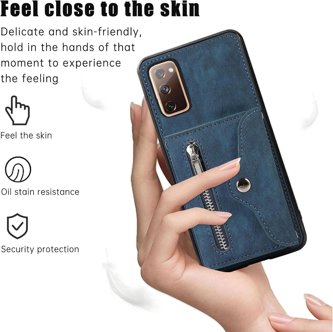 Asuwish Handyhülle für Samsung Galaxy S20 FE 5G Hülle mit Band Kartenfach Klappbar Geldbörse Ständer