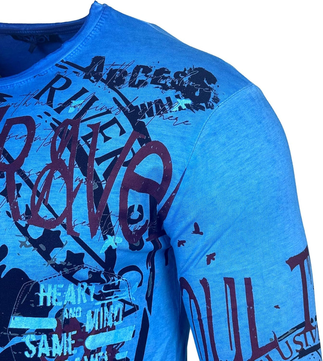 Baxboy Herren Longsleeve T-Shirt Moderner Männer Langarmshirt Langarm Sweatshirt 704 Einheitsgrösse