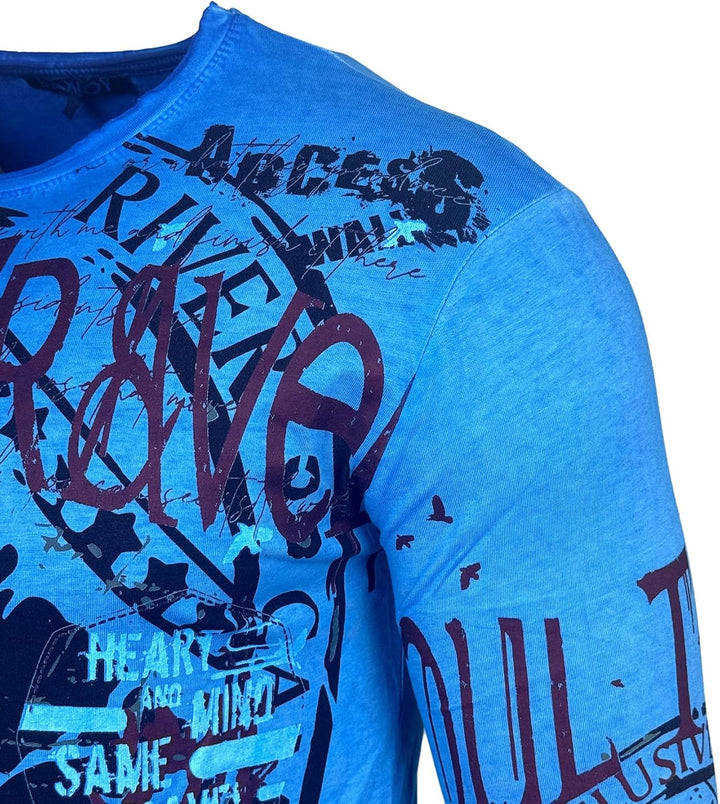 Baxboy Herren Longsleeve T-Shirt Moderner Männer Langarmshirt Langarm Sweatshirt 704 Einheitsgrösse