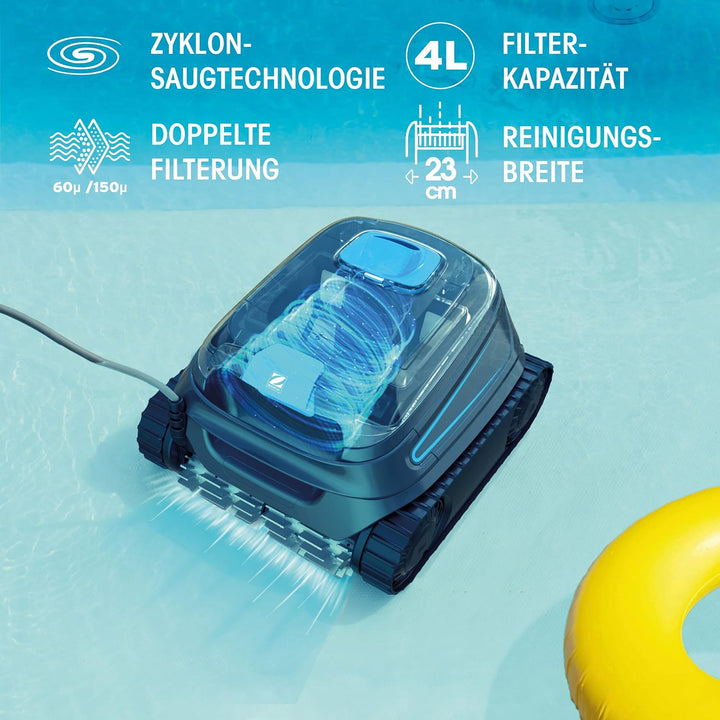 Automatischer Poolroboter Zodiac CNX 30 iQ, bis 12x6 m, reinigt Boden, Wände und Wasserlinie. App-St
