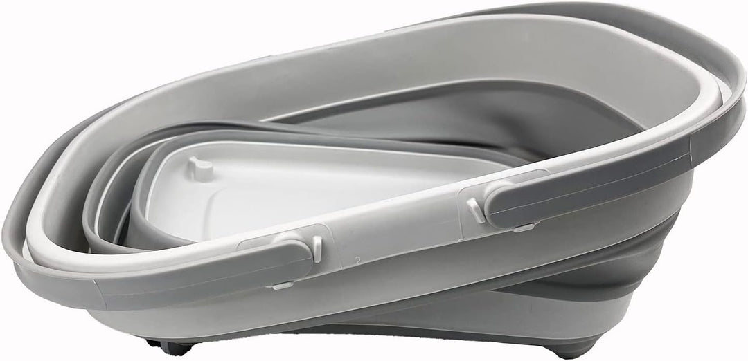 SAMMART 17L Faltbarer Korb mit Griff – Tragbarer Outdoor-Picknickkorb/Krater und 360° drehbare Räder