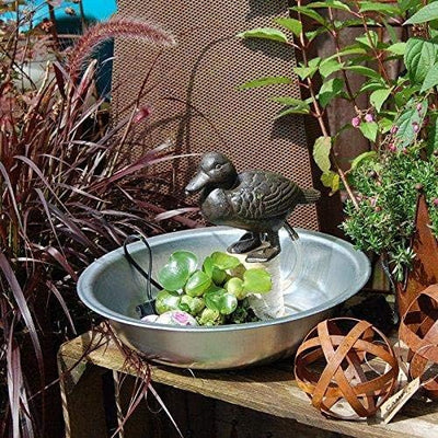 Gartenzaubereien Wasserspeier Ente inkl. Pumpe aus Gussesisen