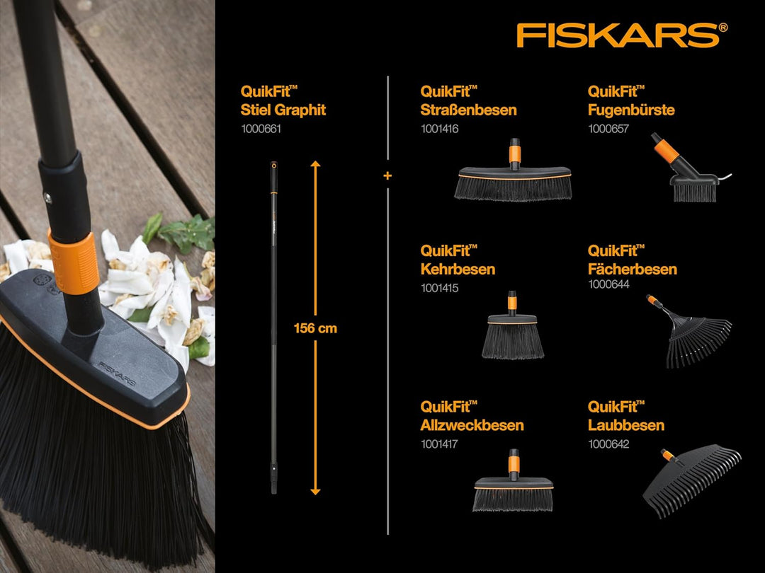 Fiskars Fugenbürste mit zusätzlicher Kratz-Klinge, Gerätekopf, Länge: 18,5 cm, Breite: 15 cm, Stahl-