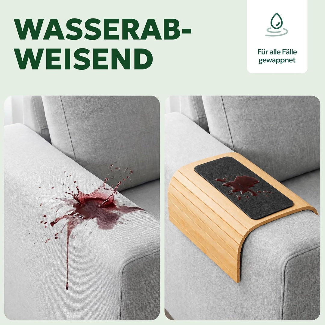 BAM BOO BOX Sofatablett aus Bambus - Couch Tablett flexibel - Sofatablett Armlehne - Sofa Tablett Ho
